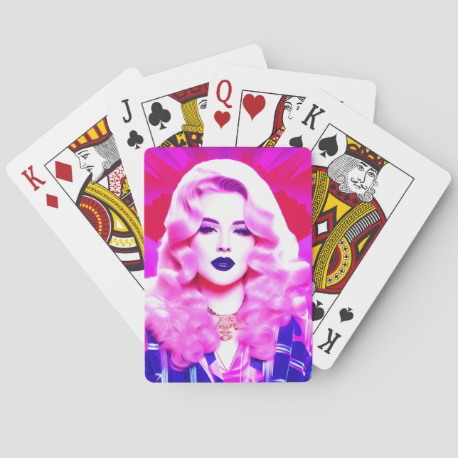 Glamormagin för en blå kyss casinokort (Baksidan)