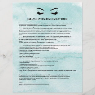 Glamorös Aqua ÖJONFRANSFÖRSTÄRKNING SAMTYCKESFORMU Reklamblad