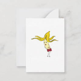 Glamorös banan, banantema anteckningskort