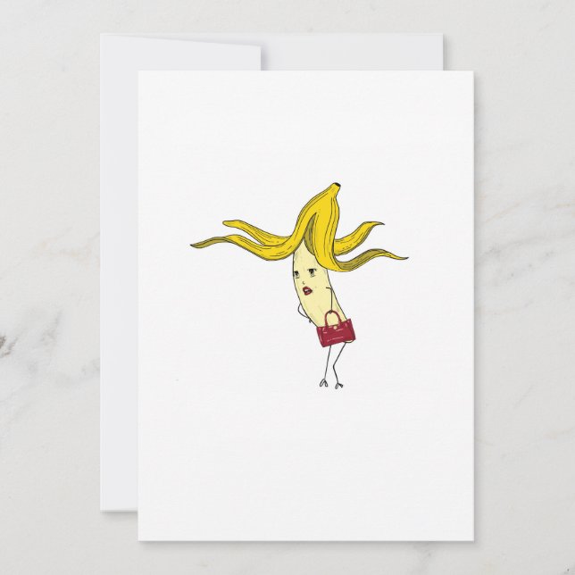 Glamorös banan, banantema  inbjudningar (Framsida)
