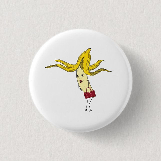 Glamorös banan, banantema  knapp (Framsida)