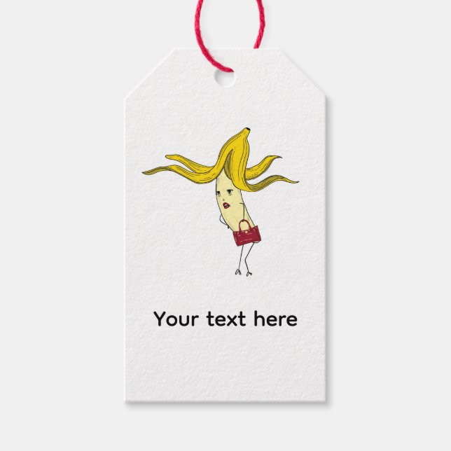 Glamorös banan, banantema  presentetikett (Framsidan)