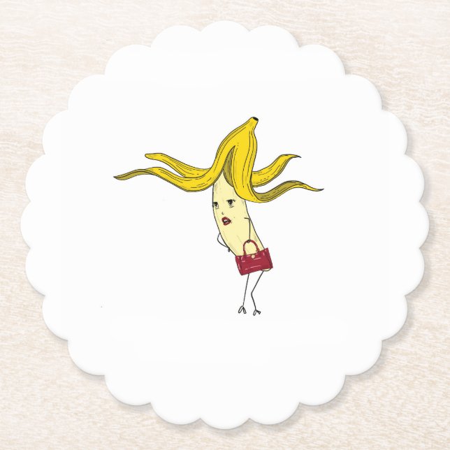 Glamorös banan, banantema  underlägg papper (Framsida)