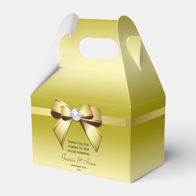 Glamorös Bow & Ribbon Husuppvärmning Presentaskar (Framsidan Sidan)