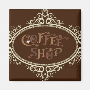 glamorös coffee shop magnet