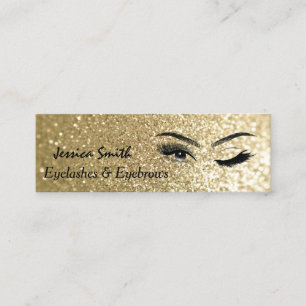 glamorös elegant glittery Eyelash & eyebrow Mini Visitkort