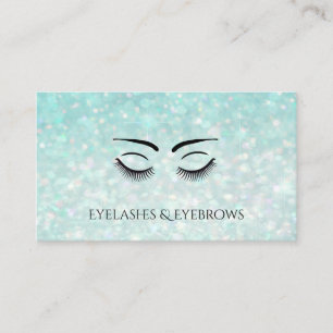 glamorös elegant glittery Eyelash & eyebrow Visitkort