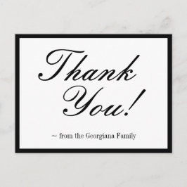 Glamorös, elegant "Tack!" vykort