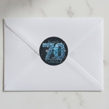 Glamorös Elegant Turkosblå Diamanter 70-årsdag