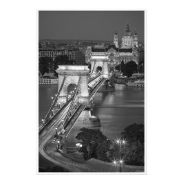 Glamorös gammal i stan. fototryck