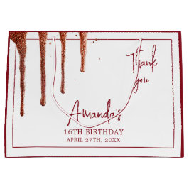 Glamorös Glitter-droppsvett Ro Guld 16 födelsedag