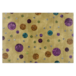 Glamorös guld- glitterpolka dots