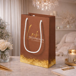 Glamorös guld- och brun ögonfransförpackning