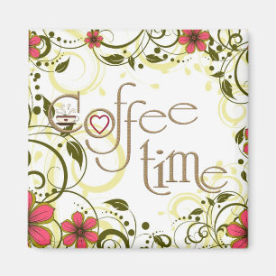 glamorös kaffetid magnet