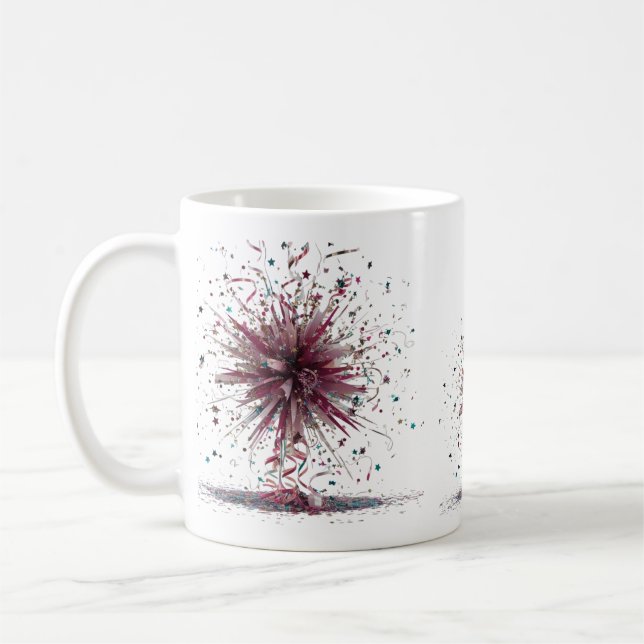 Glamorös kristall explosion Modern Svart Klassisk  Kaffemugg (Vänster)