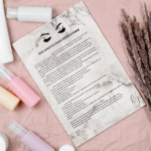 Glamorös marmorerad EYELASH EXTENSION CONSENT FORM