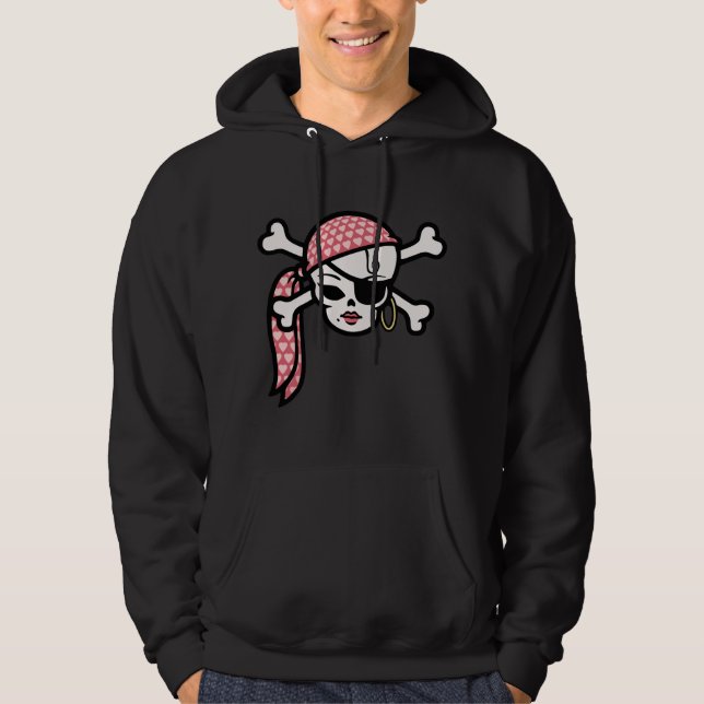 Glamorös pirat sweatshirt med luva (Framsida)