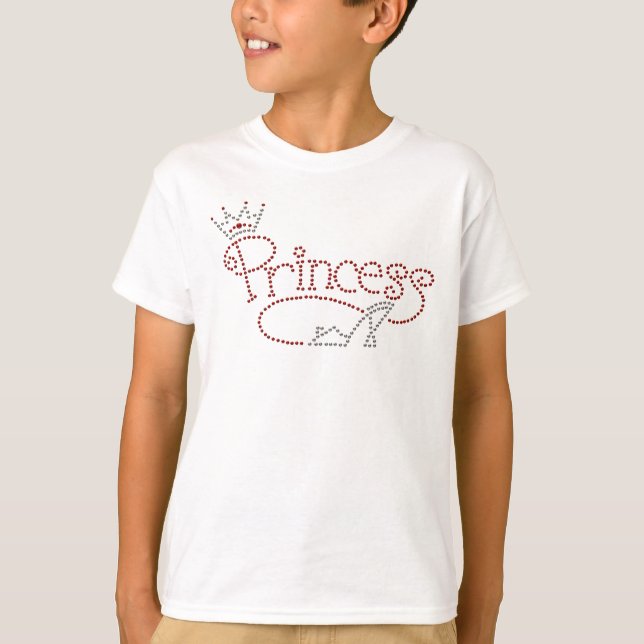 Glamorös Princess Kröna & kickhälet skor T-shirt (Framsida)