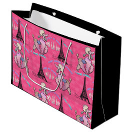 Glamorös pudel i Paris på jordgubberosor