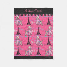 Glamorös pudel i Paris på (personifierade) rosor,