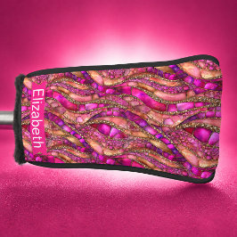 Glamorös rosa och guld abstrakt personlig