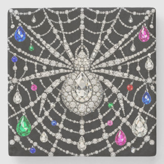 Glamorös spindel med diamantdesign stenunderlägg
