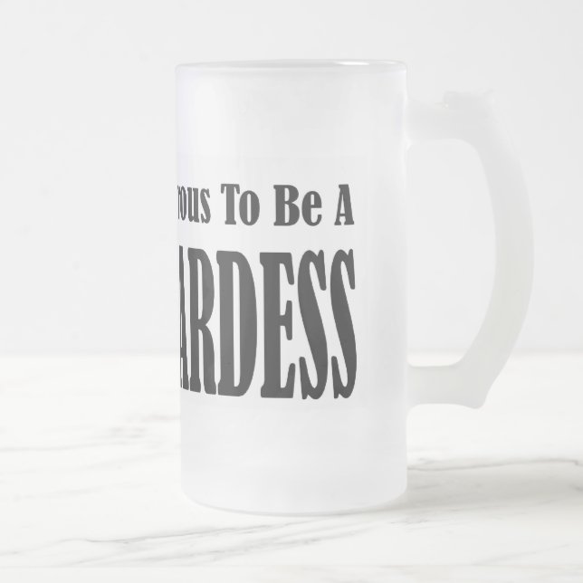 Glamorös Stewardess Frostat Ölglas (Höger)