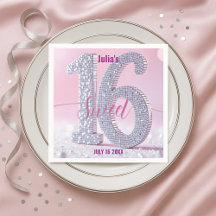 Glamorös Stilfull Chic Rhinestone Sweet Sixteen