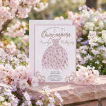 Glamorös Sweet 15 Quinceañera Inbjudan