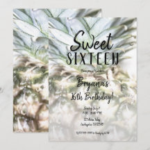 Glamorös tropisk ananas Sweet 16-födelsedagsfest