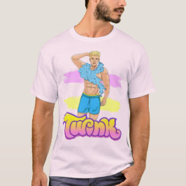 Glamorös Twink med fjäderboa T Shirt