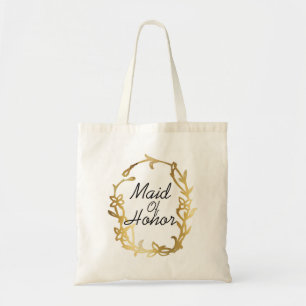 Glamoröst guld   som för maid of honor   gifta tygkasse