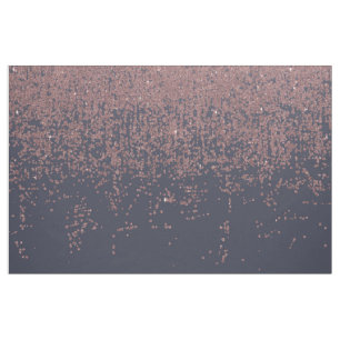 Glamoröst rosa guld- marinblått glitter Ombre Tyg