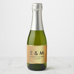 Glamoröst Spara datum Guldtext Monogram