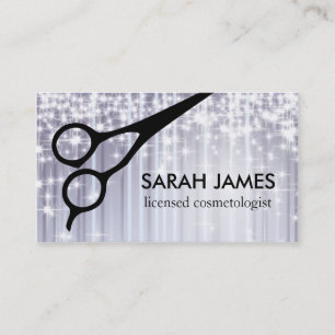 glamoröst sparkly silver för hairstylisthårstyl tidsbeställning kort