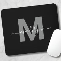 Glamoröst Svart Vitt Namn Monogram