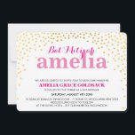 GLAMOROUS BAT MITZVAH Rustic guld konetti rosa Inbjudningar<br><div class="desc">Obs! Den blanka guld-effekten är en utskriven bildEn söt konfetti, polka pridedesign med guld-folie som söker efter ditt barns BAT MITZVAH INVITATIONER. Wow dina vänner och din familj med detta lilla nummer;D-format som mall är det enkelt att lägga till egna uppgifter, lägga till ditt foto eller slått anpassa knappen och...</div>