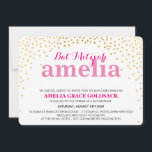GLAMOROUS BAT MITZVAH Rustic guld konetti rosa Inbjudningar<br><div class="desc">Obs! Den blanka guld-effekten är en utskriven bildEn söt konfetti, polka pridedesign med guld-folie som söker efter ditt barns BAT MITZVAH INVITATIONER. Wow dina vänner och din familj med detta lilla nummer;D-format som mall är det enkelt att lägga till egna uppgifter, lägga till ditt foto eller slått anpassa knappen och...</div>