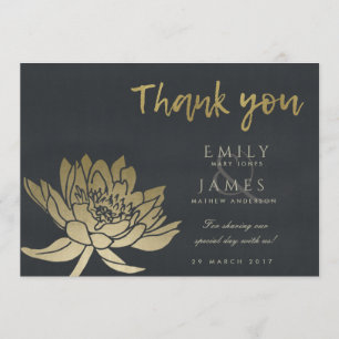 GLAMOROUS BLEK GULD BLACK LOTUS BLOMMIGT TACK KORT
