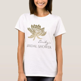 GLAMOROUS BLEK GULD LOTUS MÖHIPPA MONOGRAM T-SHIRT