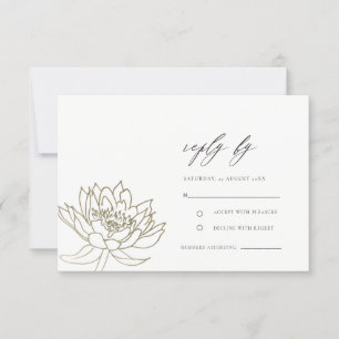 GLAMOROUS BLEK GULD WHITE LOTUS BLOMMIGT OSA KORT