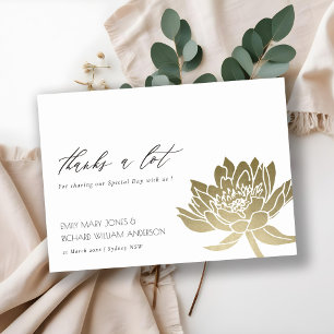 GLAMOROUS BLEK GULD WHITE LOTUS BLOMMIGT TACK KORT