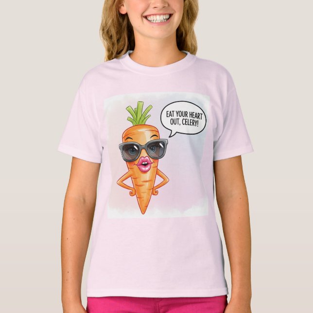  Glamorous Carrot, by Natasha Us   T Shirt (Framsida)