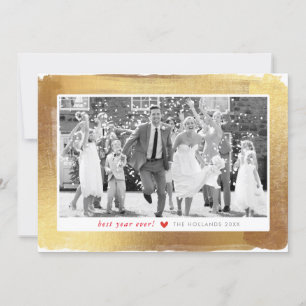 GLAMOROUS CHRISTMAS CARD glam guld har borstat grä Julkort