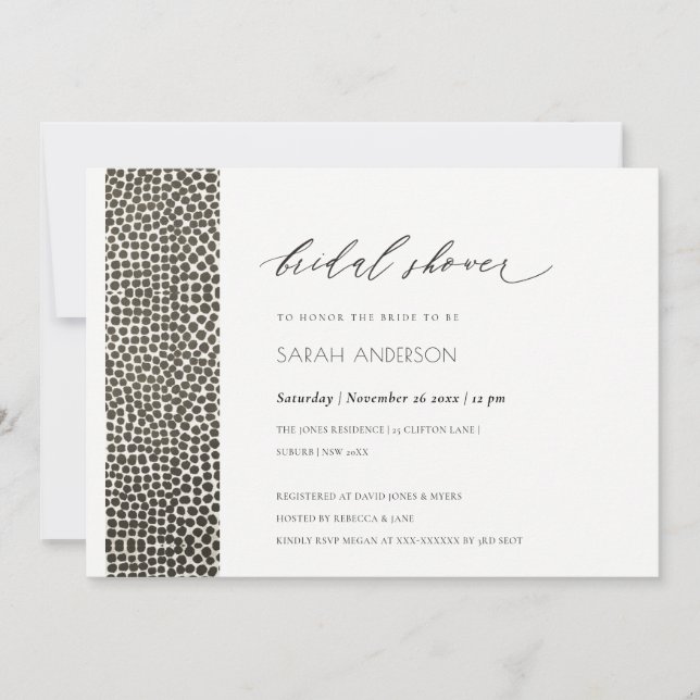 GLAMOROUS COPPER SILVER DOTS MOSAIC MÖHIPPA INBJUDNINGAR (Framsida)