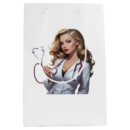 Glamorous Doctor with Heart Stethoscope – Elegant 