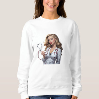 Glamorous Doctor with Heart Stethoscope  T Shirt