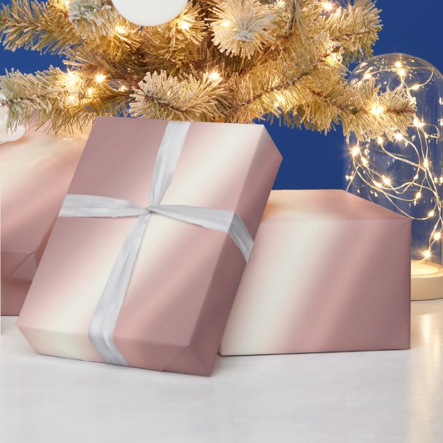 Glamorous Elegant Template Rose Gold Gift Presentpapper (Helgdagar)