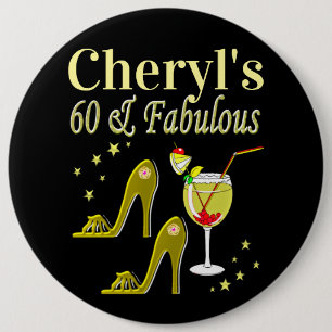 GLAMOROUS GULD 60:E BIRTHDAG KNAPP
