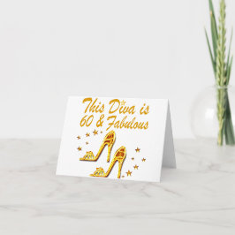 GLAMOROUS GULD 60:E BIRTHDAY KORT